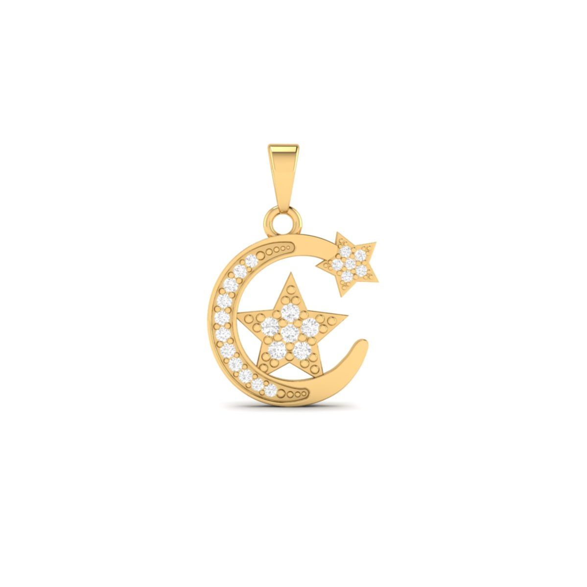 Moon and Star Pendant ...