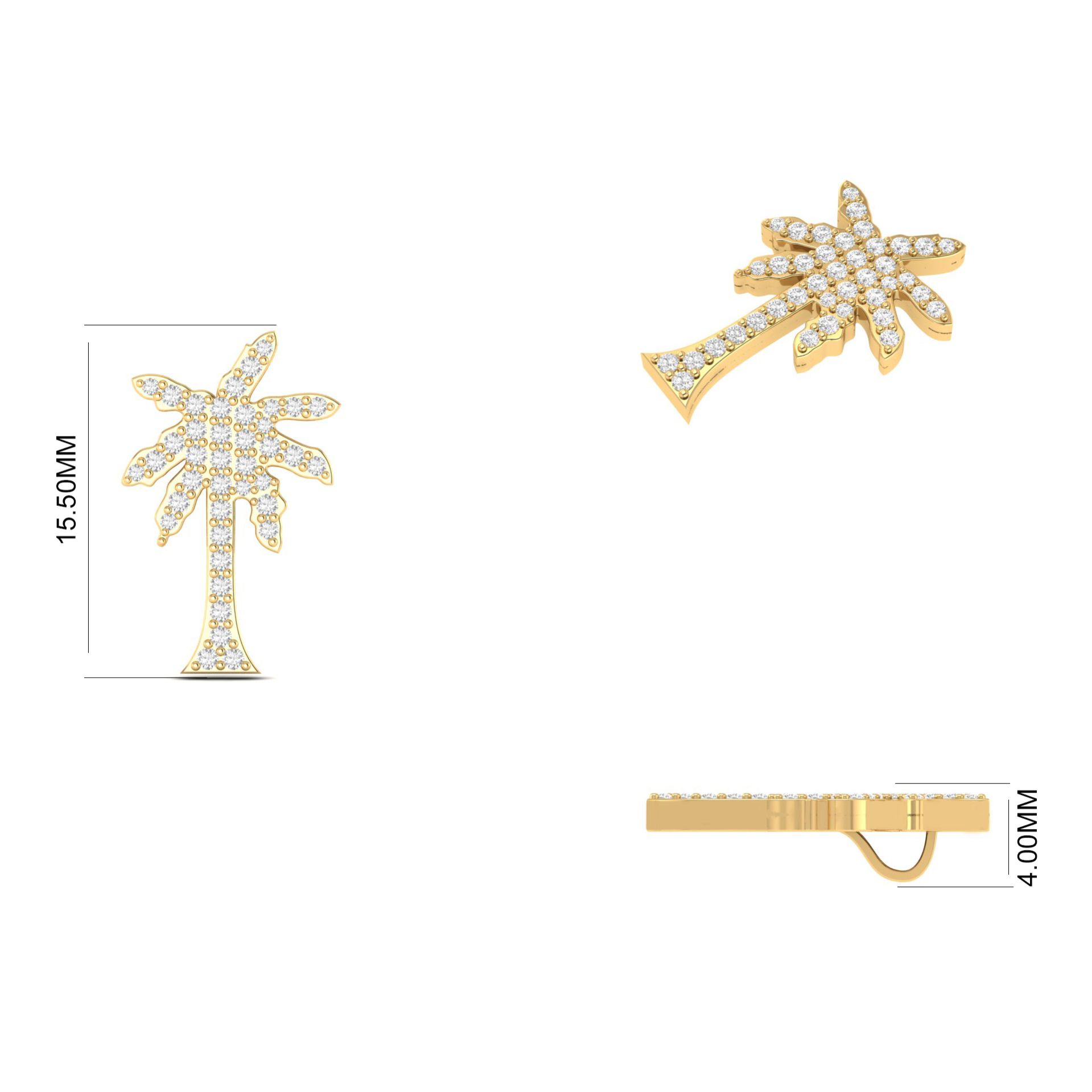 Palm Tree Moissanite P...