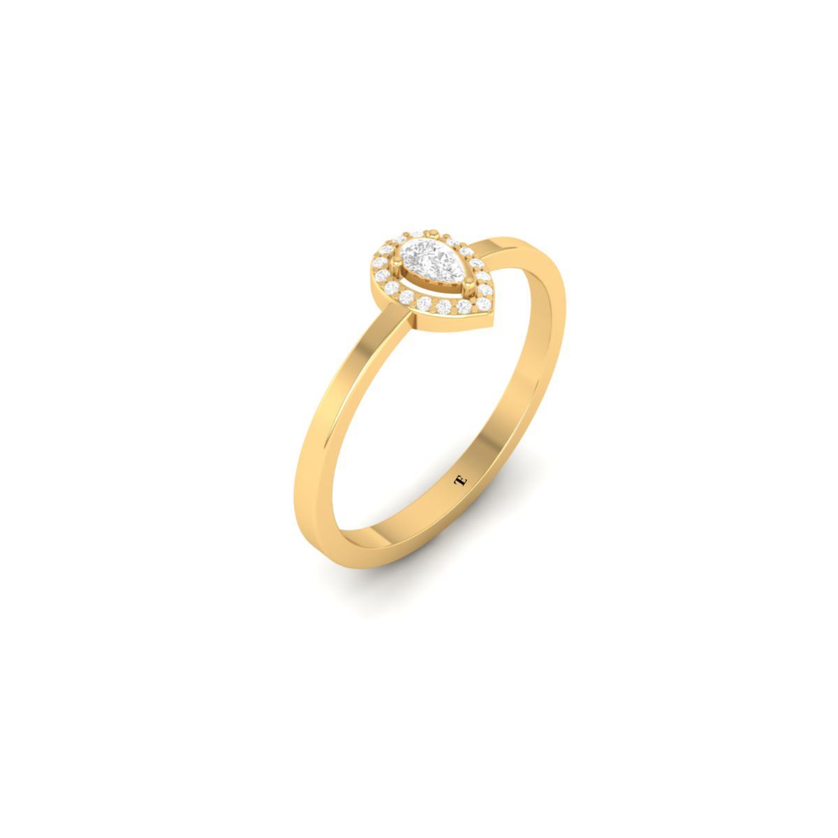 Pear Cut Halo Promise ...