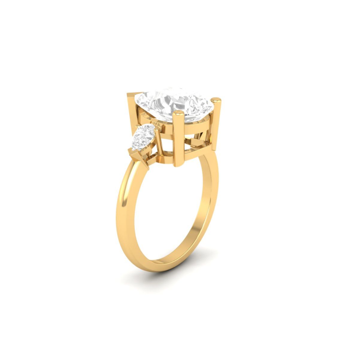 Pear Cut Three Stone M...