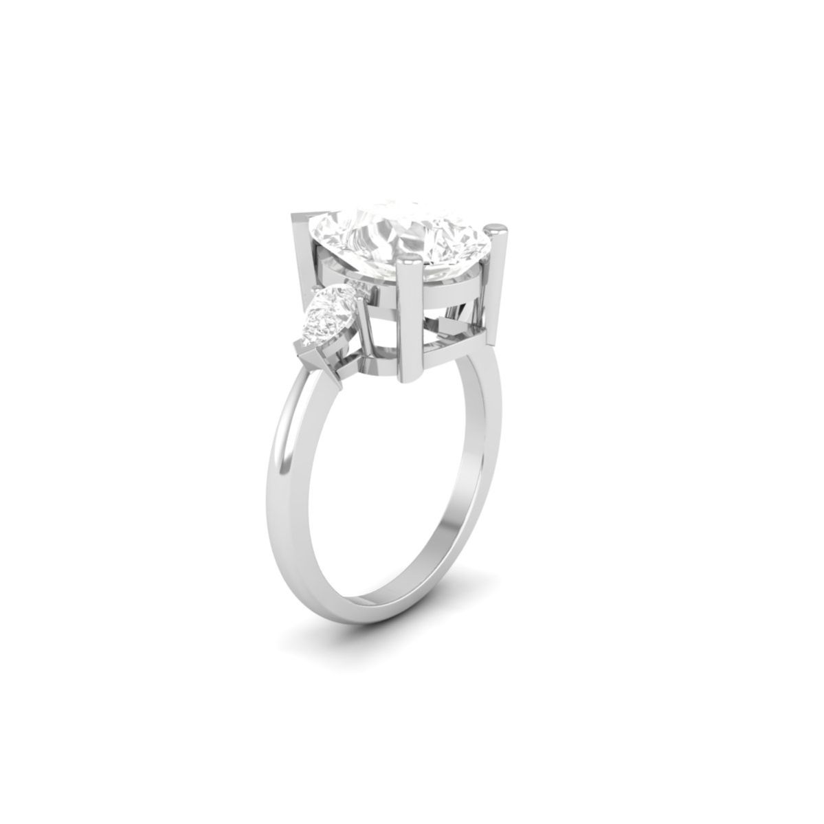 Pear Cut Three Stone M...