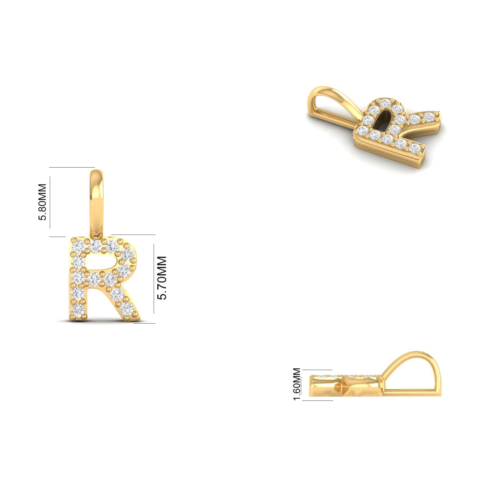 R Initial Diamond Pend...