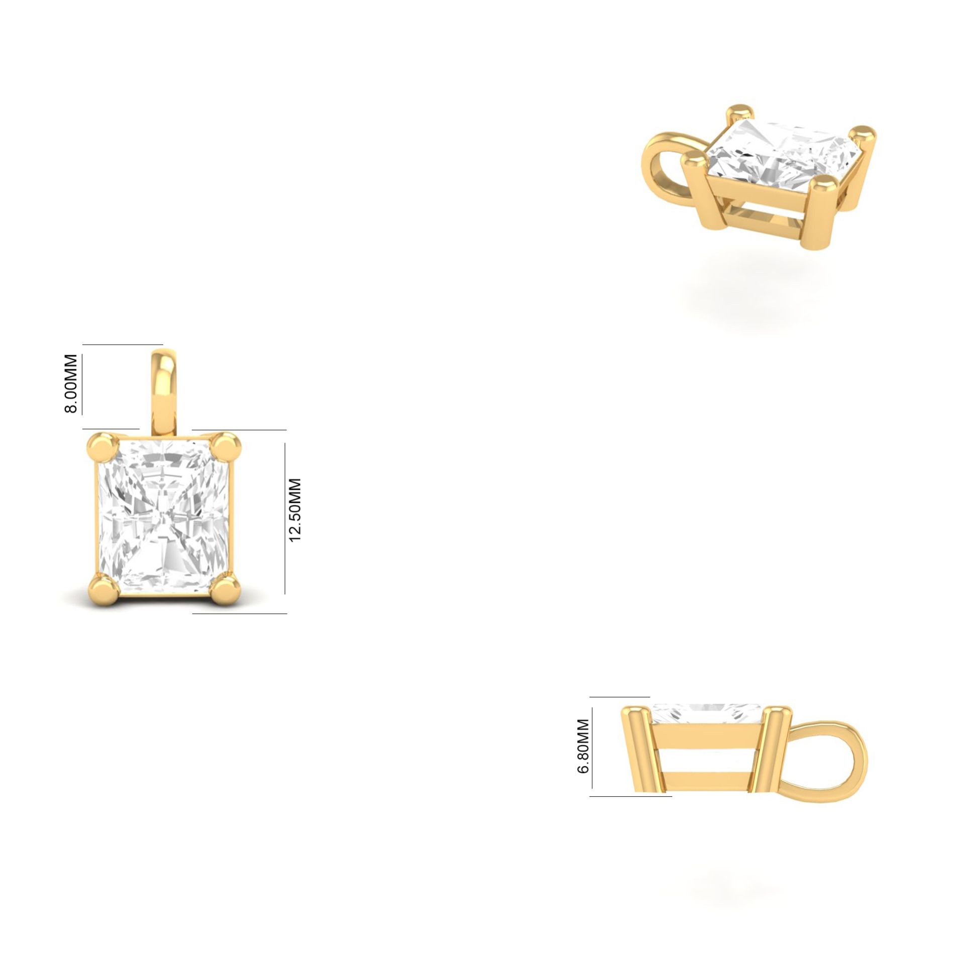 Radiant Cut Solitaire ...