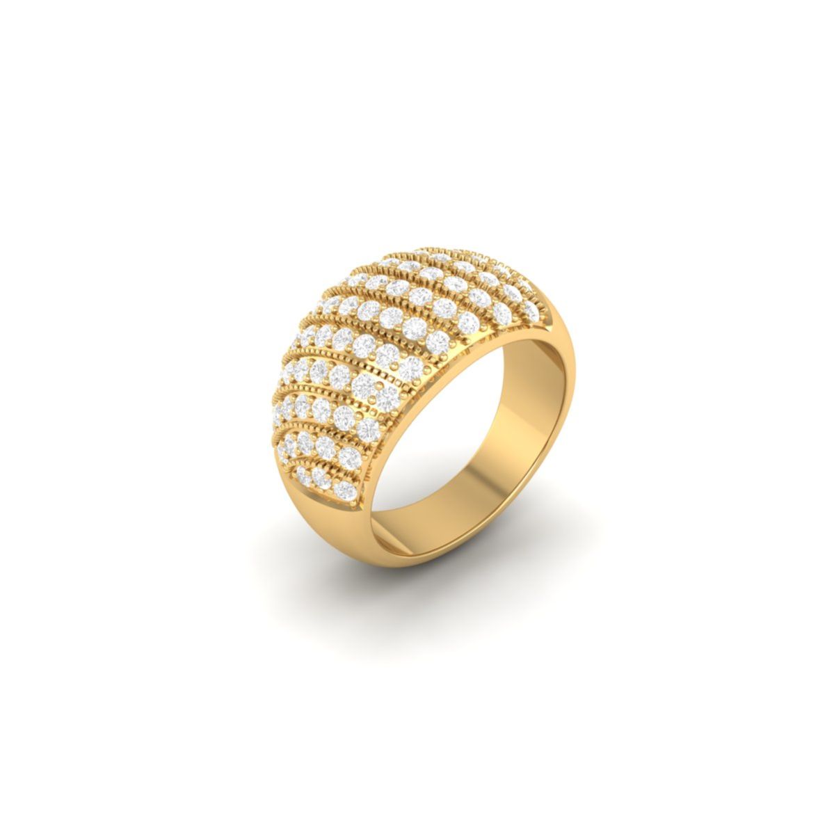 Round Cut Bold Dome Pa...