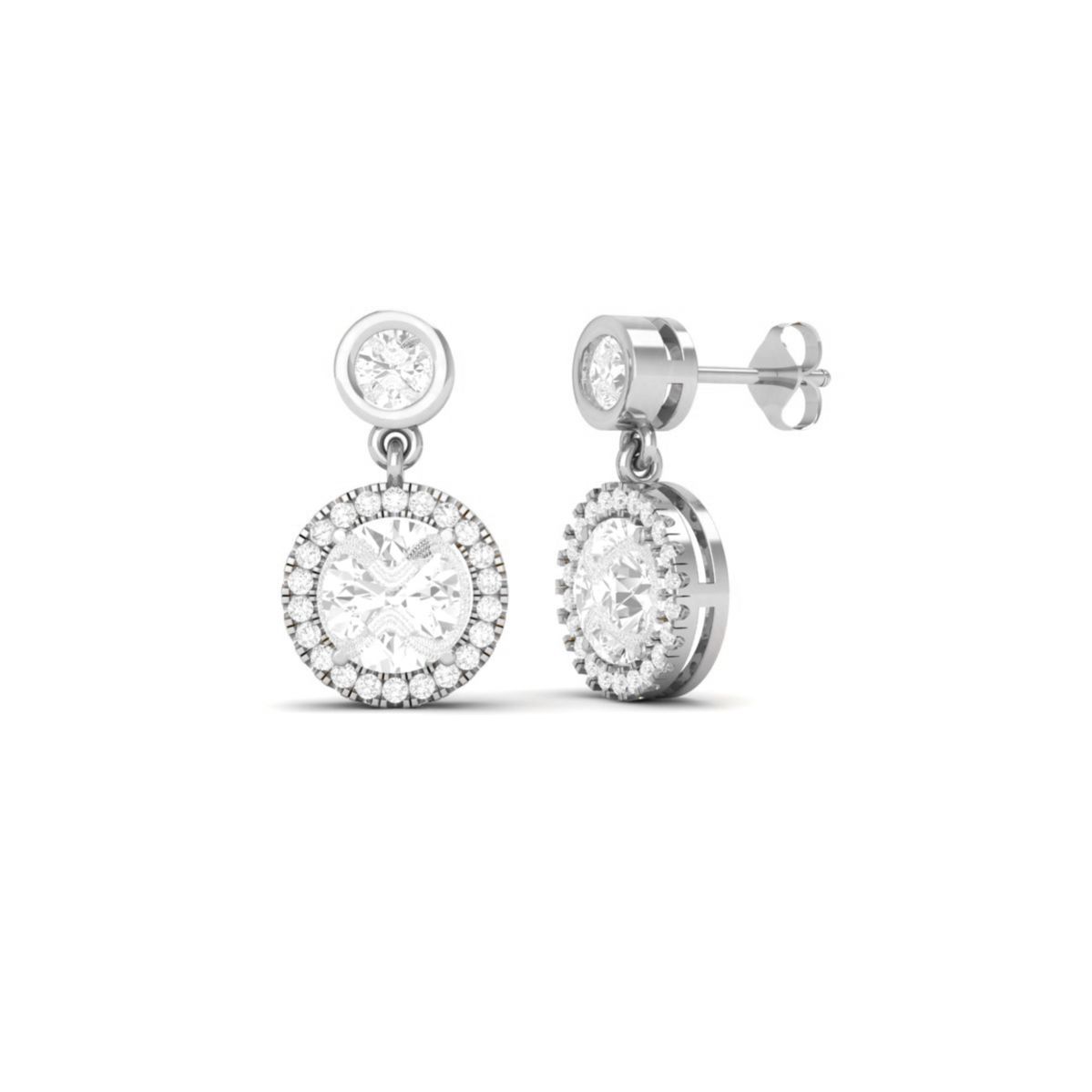 Round Cut Moissanite D...