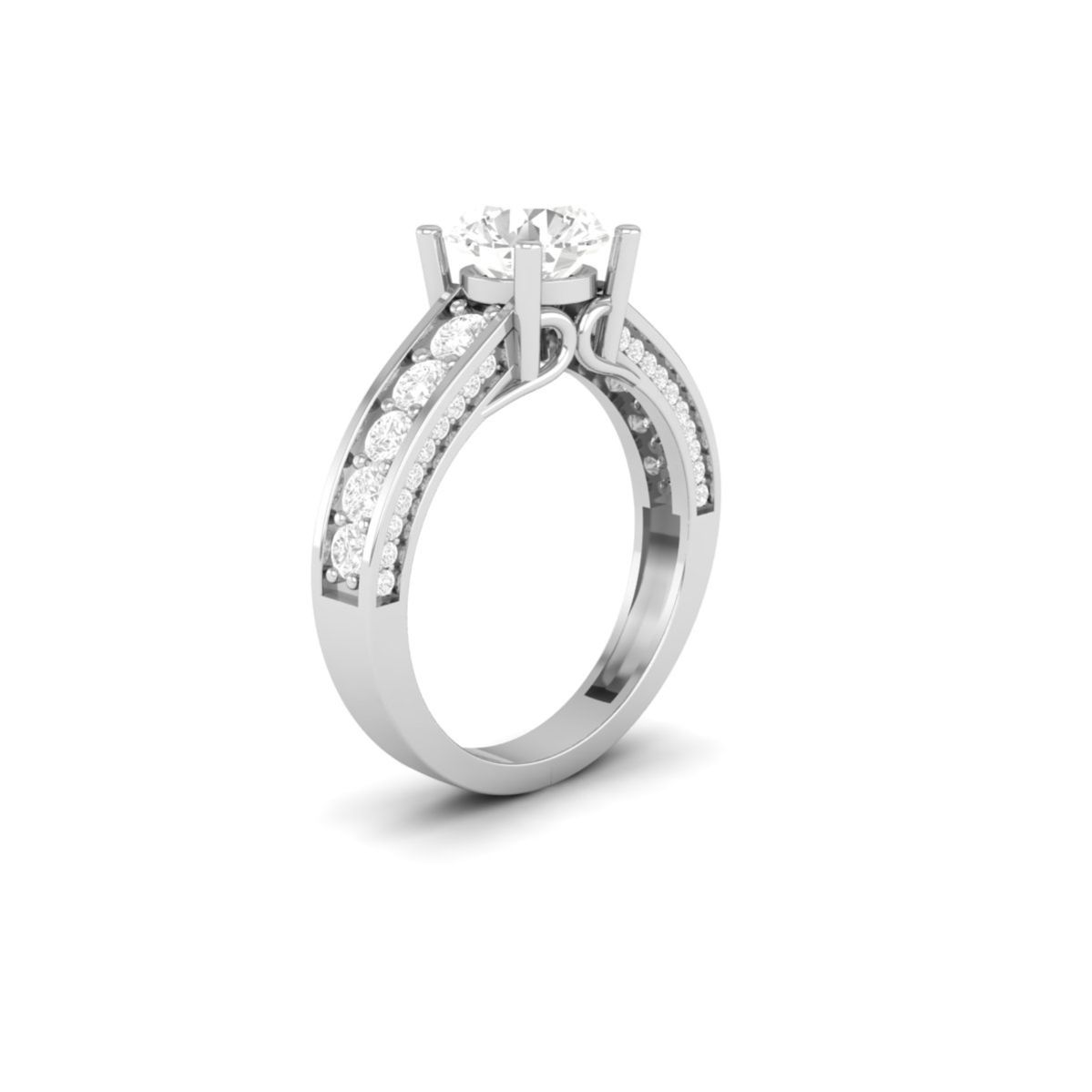 Round Cut Solitaire Wi...