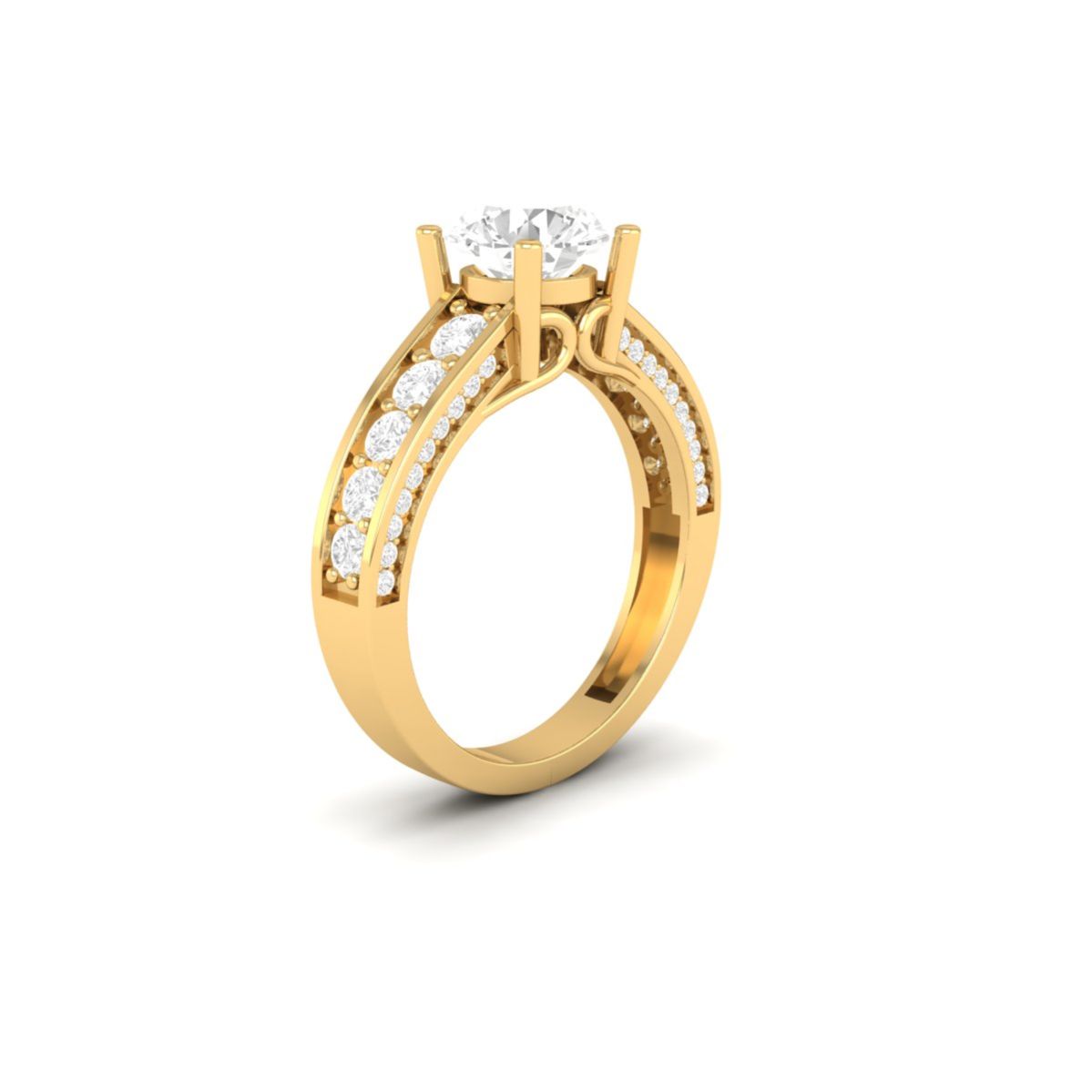 Round Cut Solitaire Wi...
