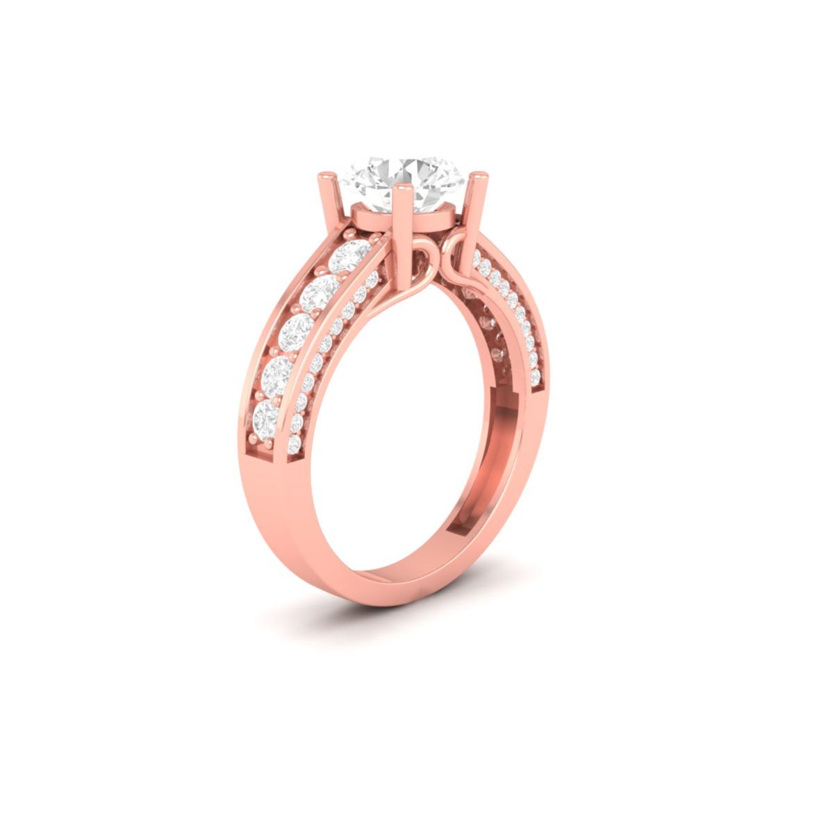 Round Cut Solitaire Wi...