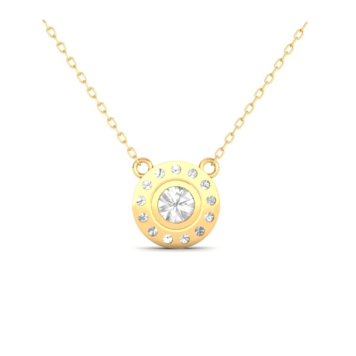 Round Halo Diamond Pen...