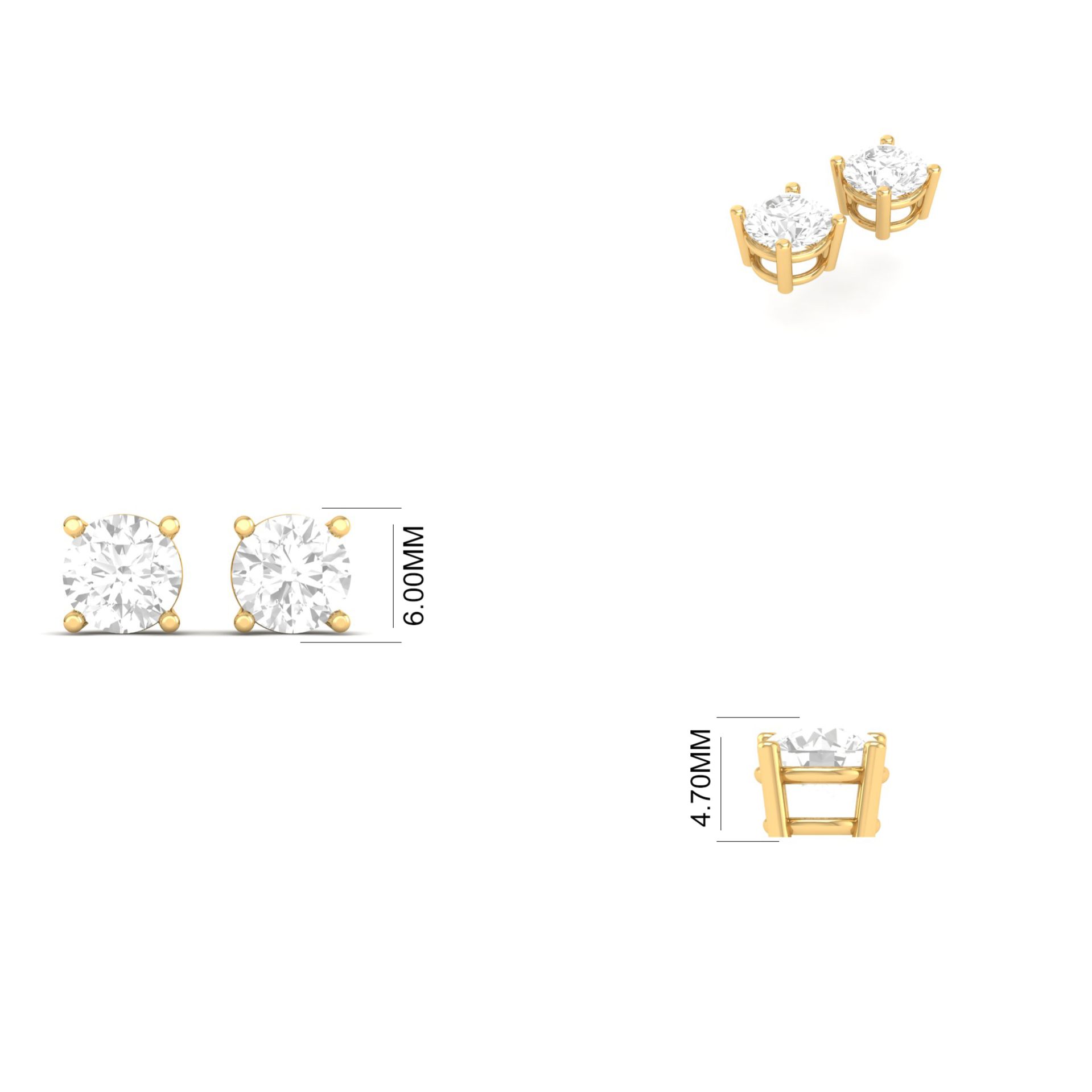 4-Prong Round Cut Mois...