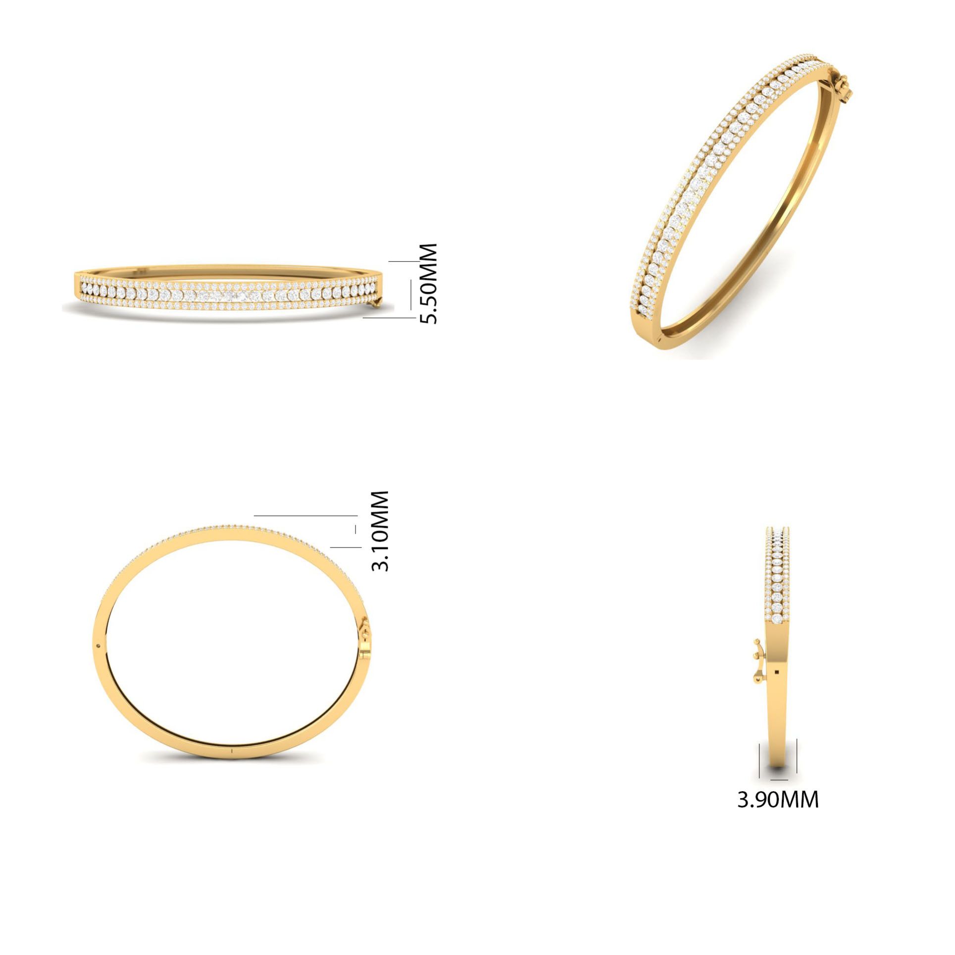 Moissanite Diamond Pav...