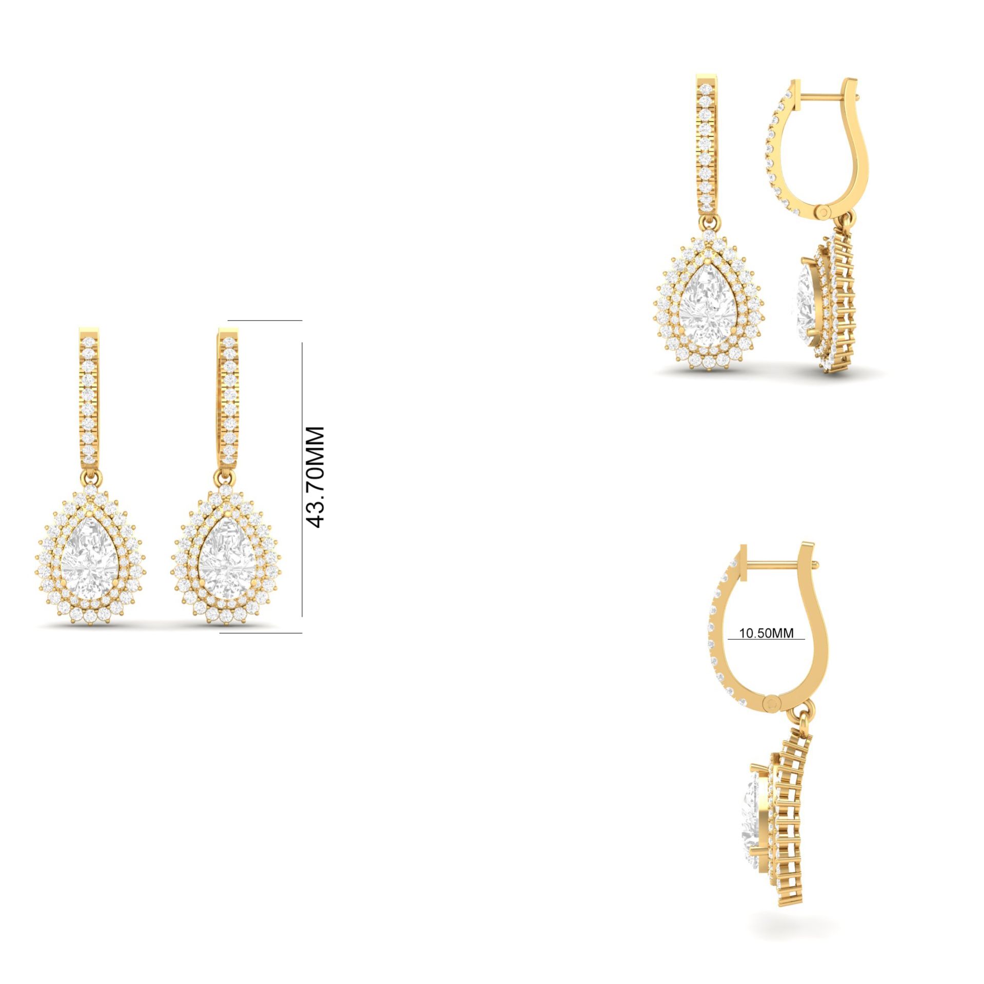 Pear Cut Double Halo M...