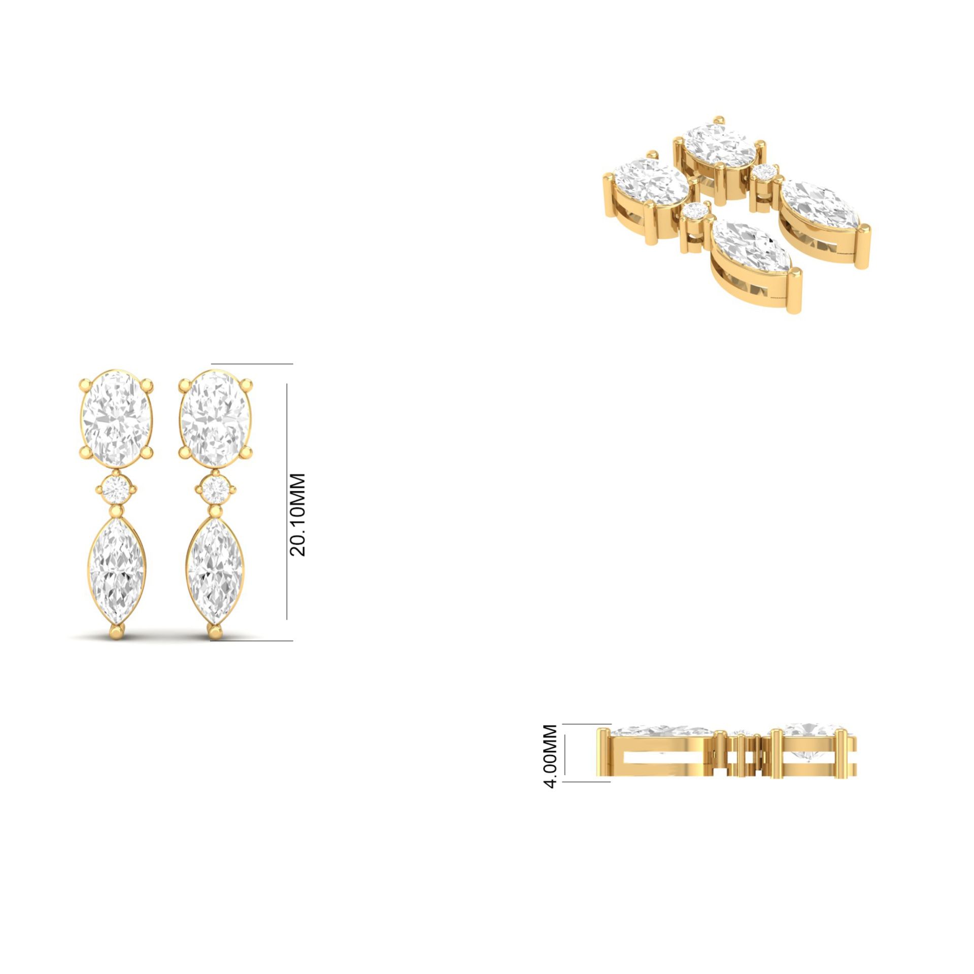 Oval and Marquise Mois...