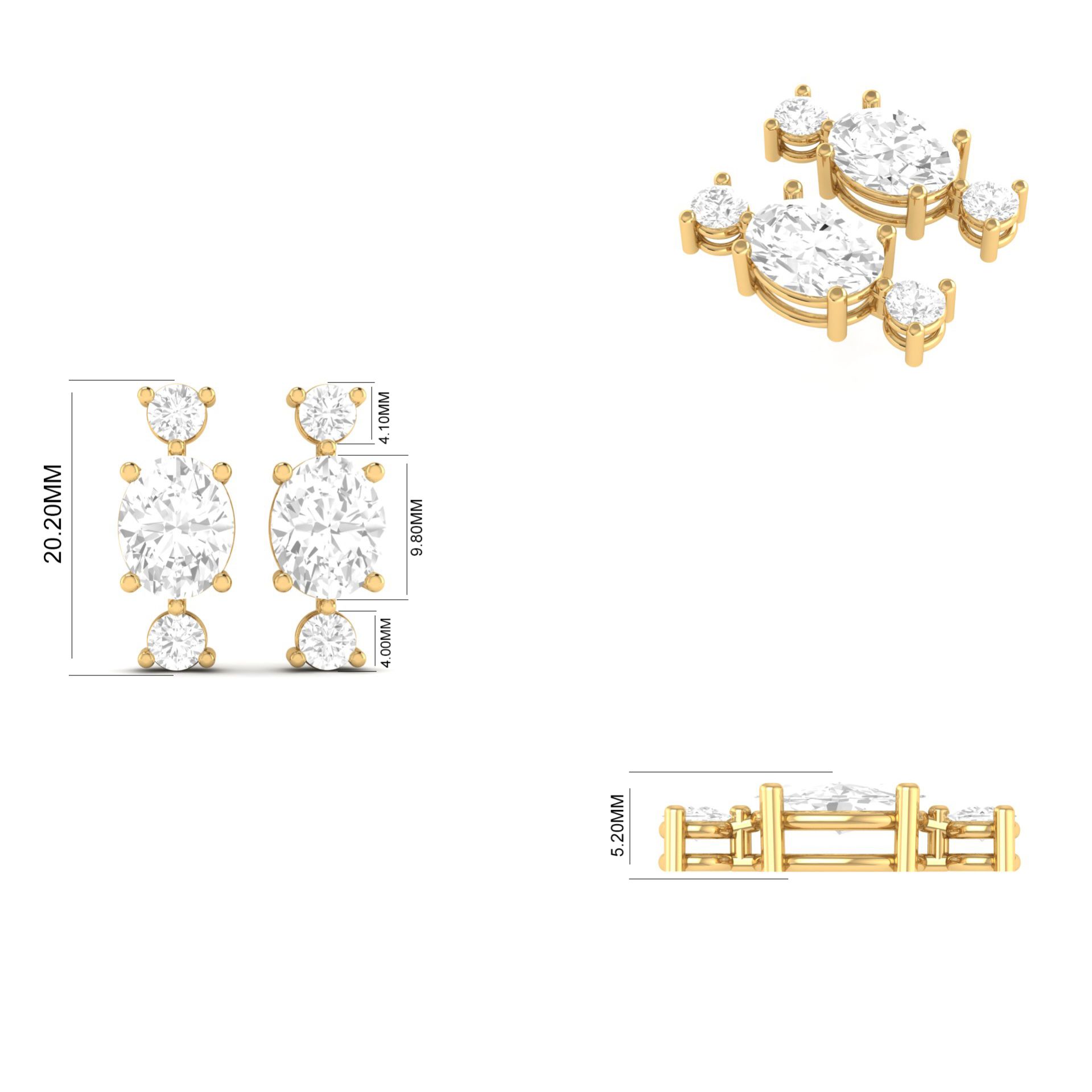 Three Stone Round Cut ...