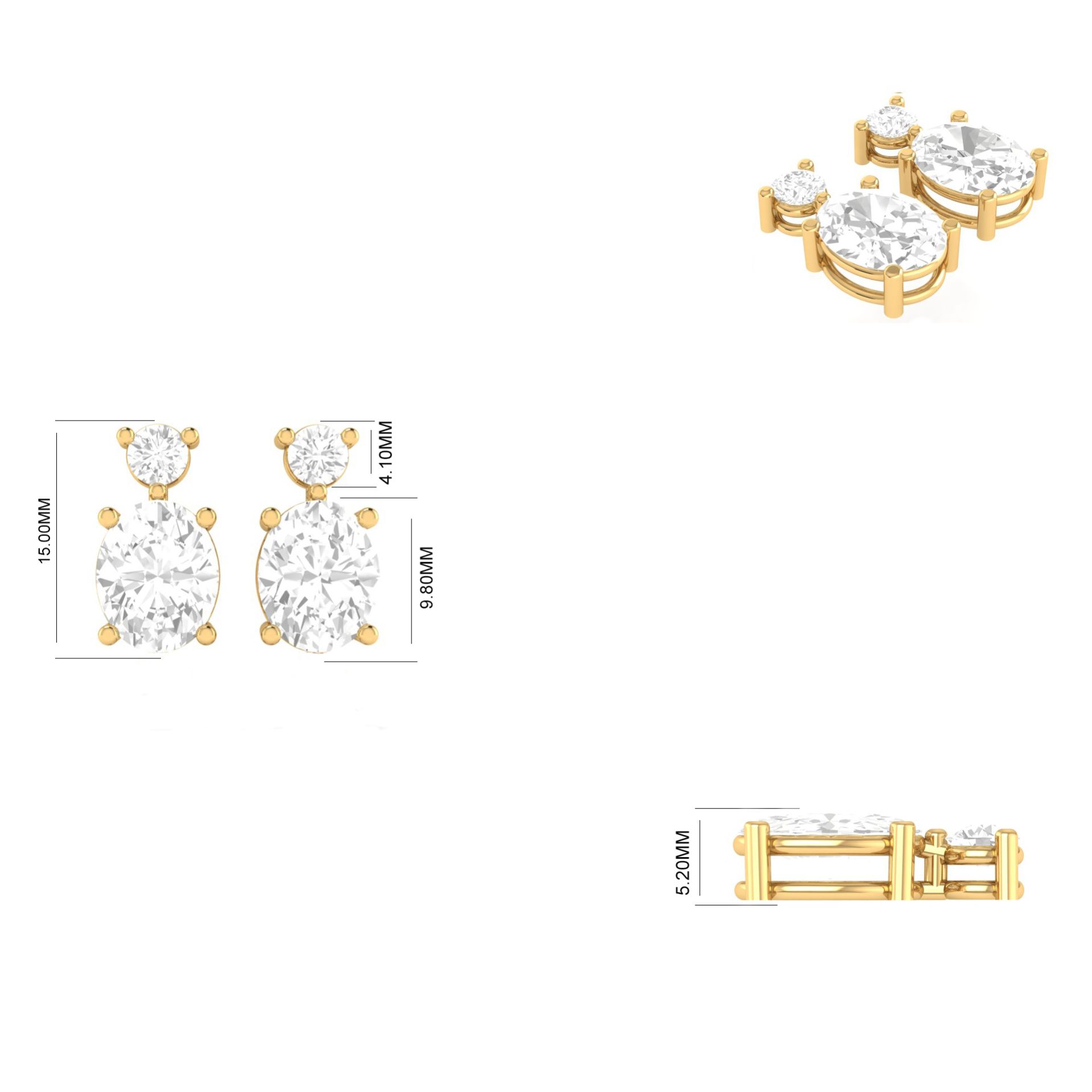 Two Stone Oval and Rou...