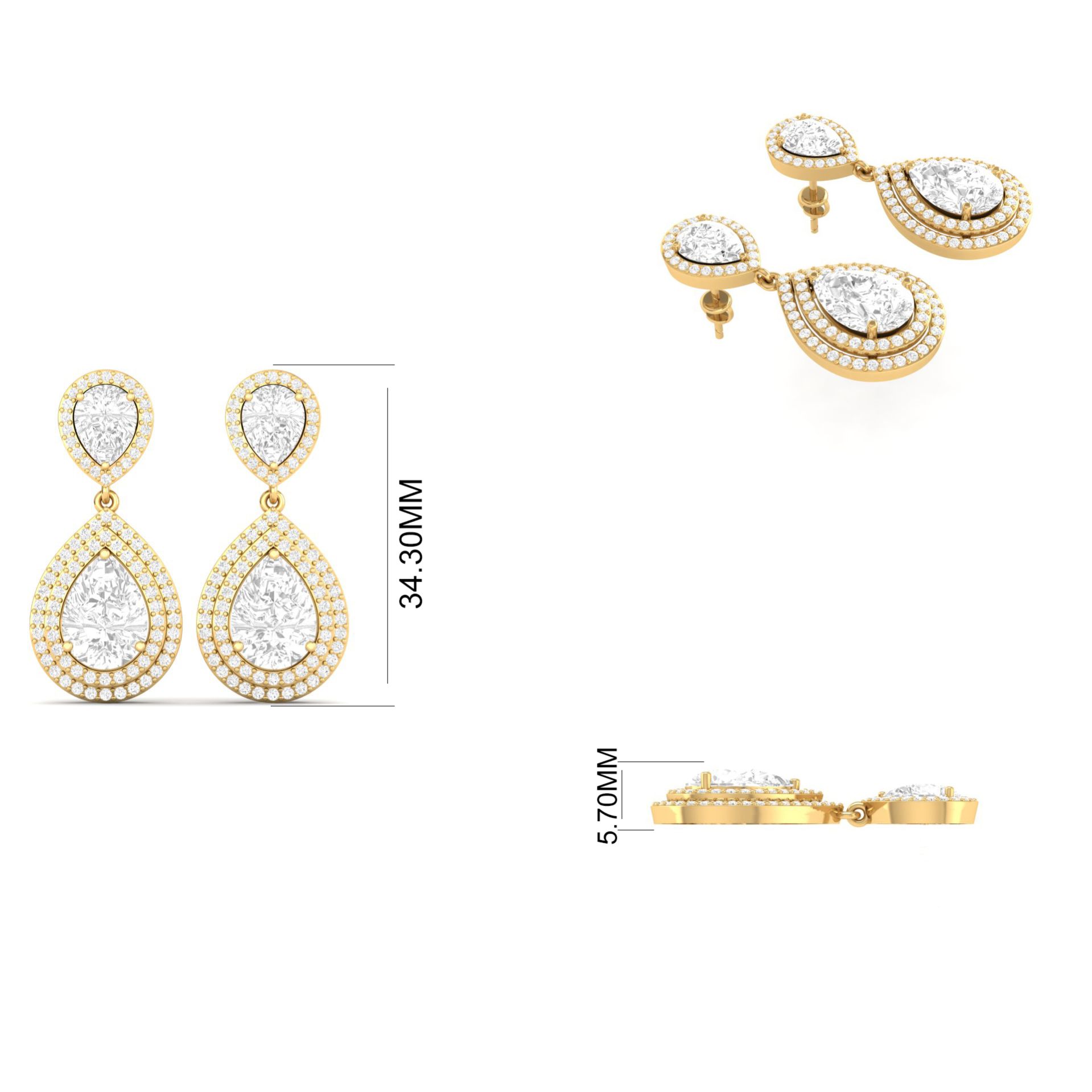 Moissanite Pear Shape ...