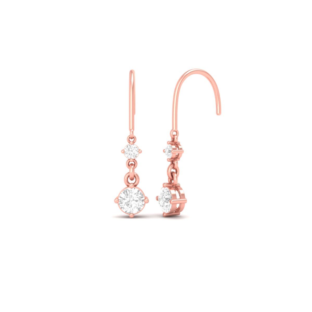 Moissanite Two Stone D...