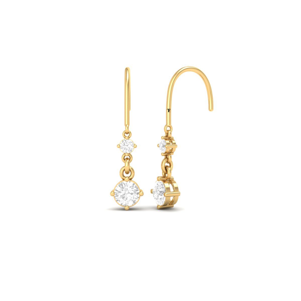 Moissanite Two Stone D...