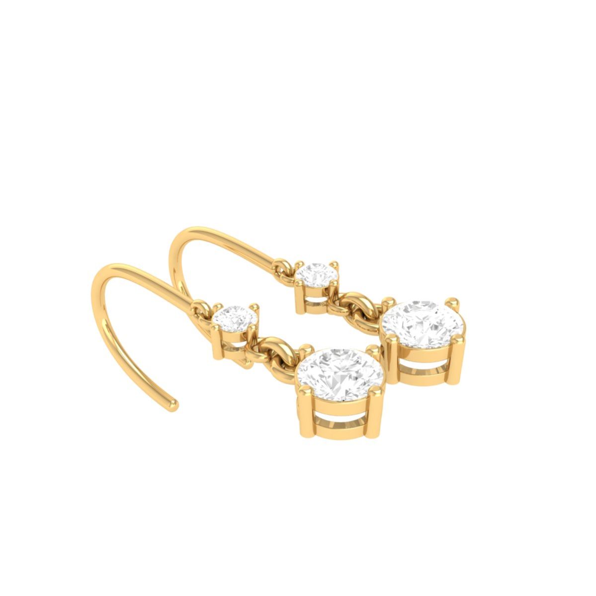 Moissanite Two Stone D...