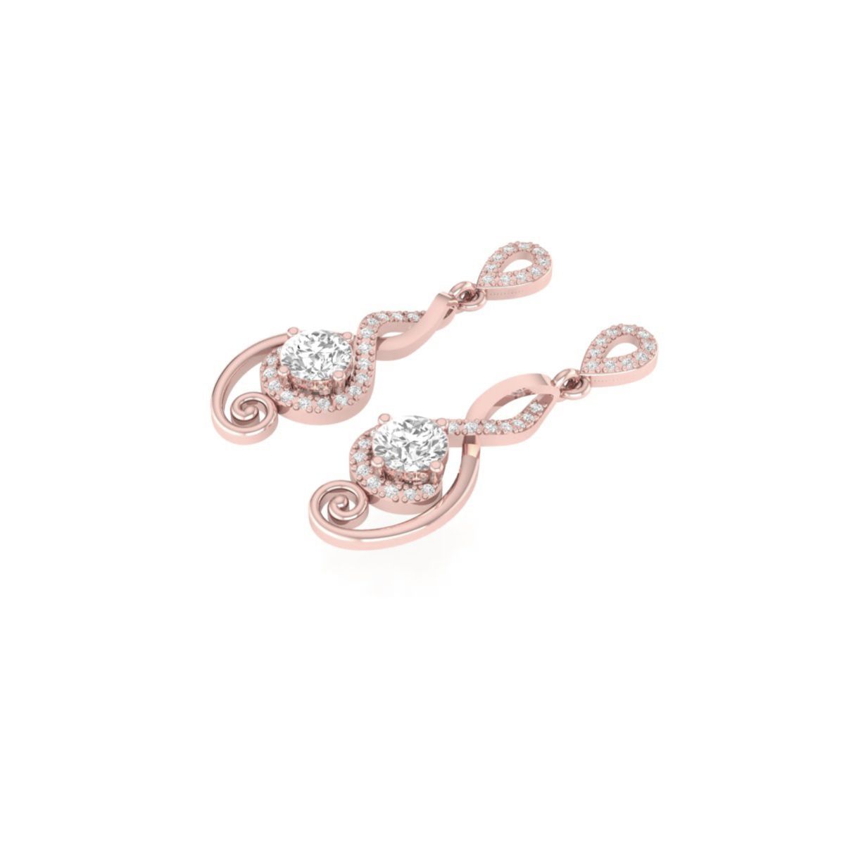 Moissanite Swirl Drop ...