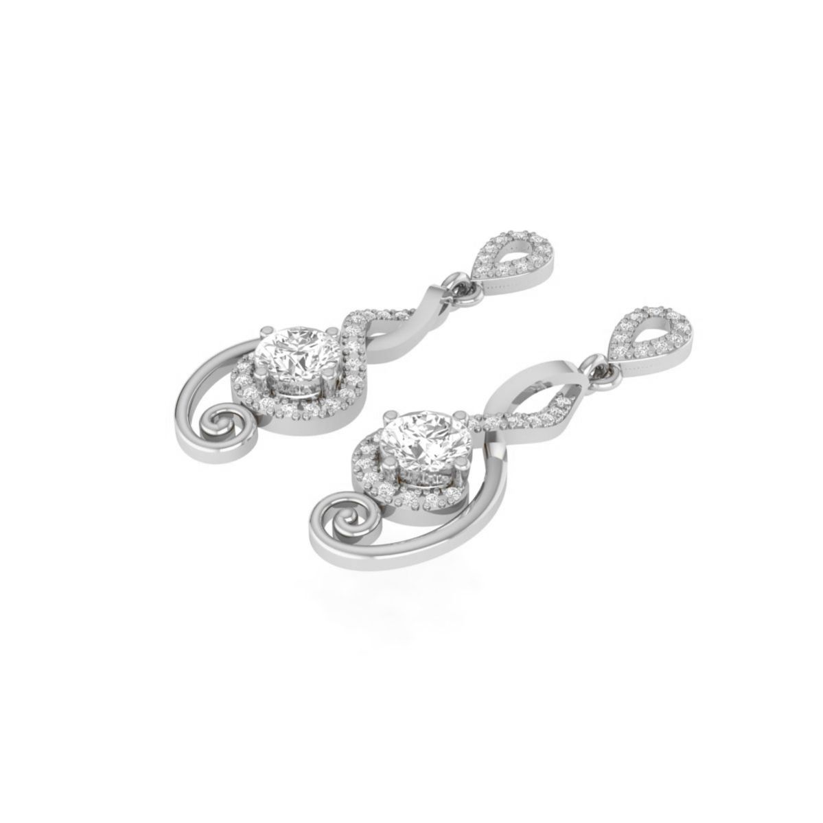 Moissanite Swirl Drop ...