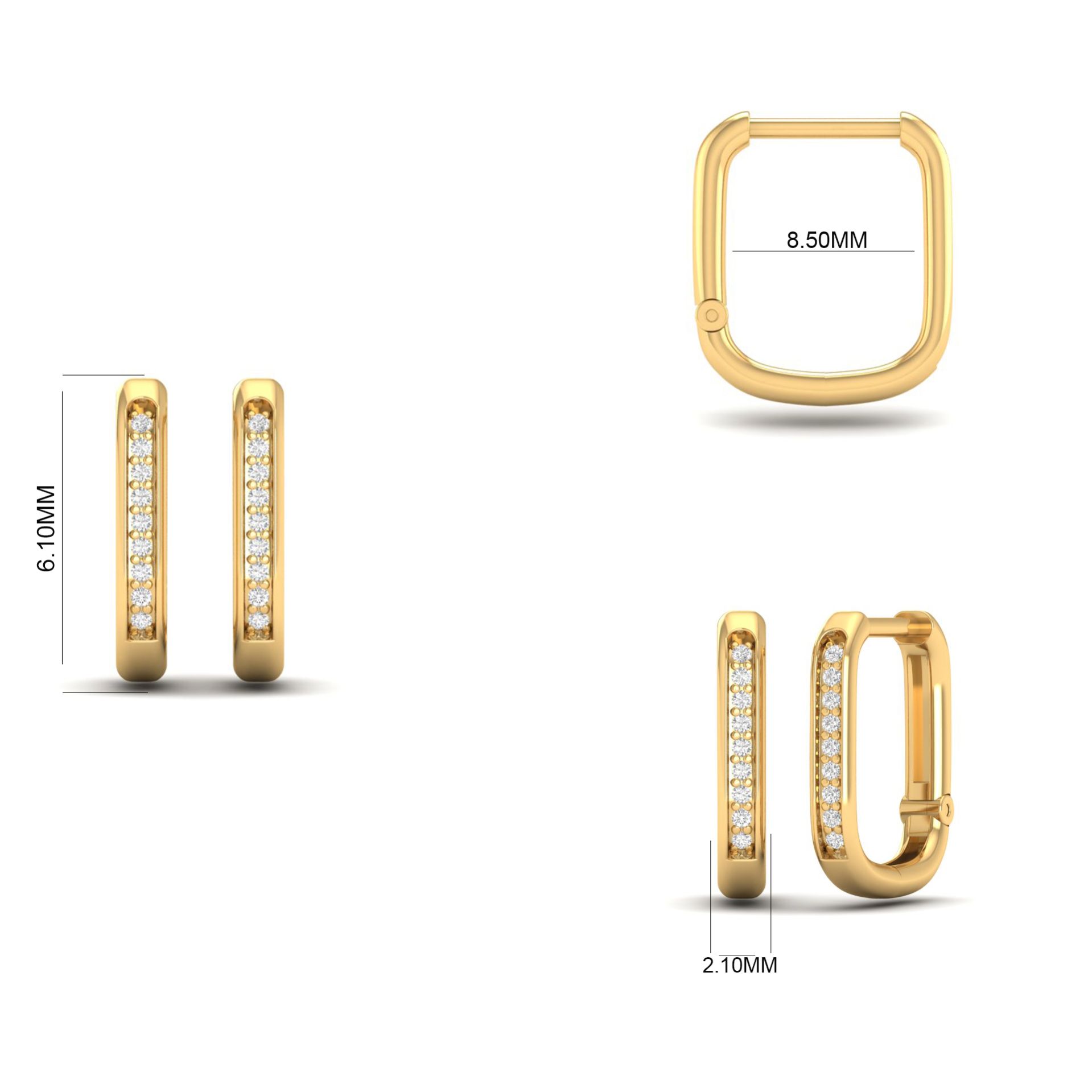 Moissanite Huggie Hoop...