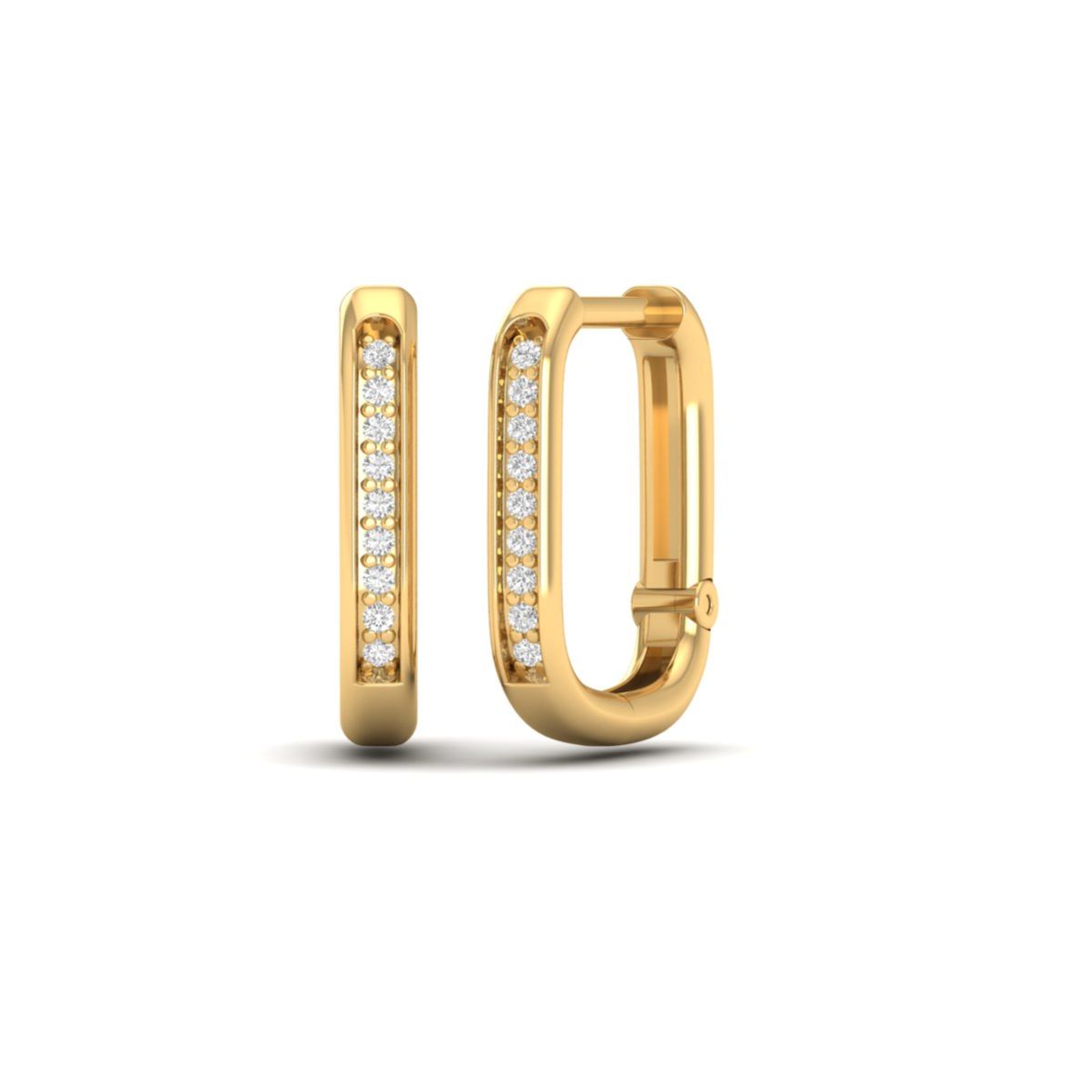 Moissanite Huggie Hoop...