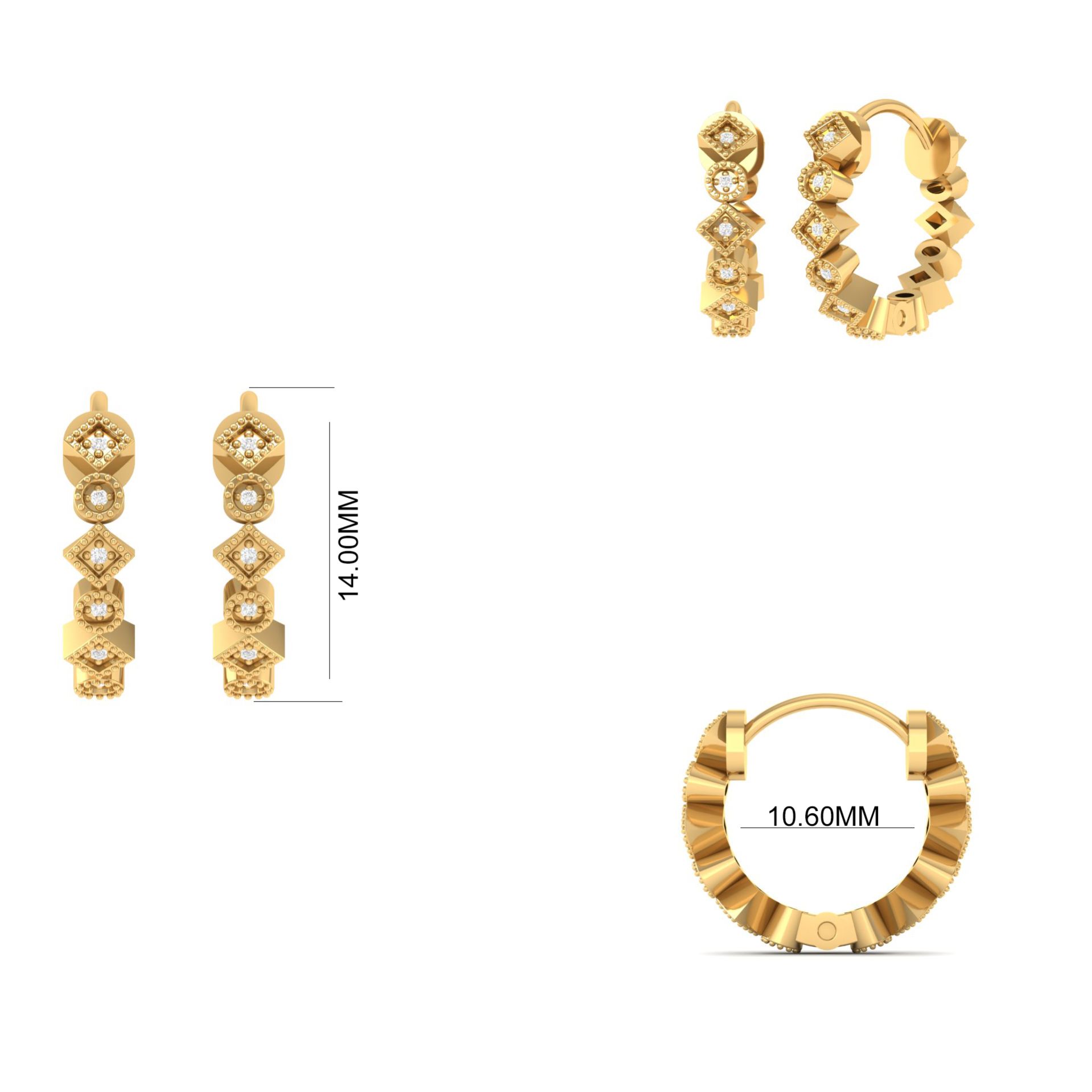 Moissanite Diamond Hug...