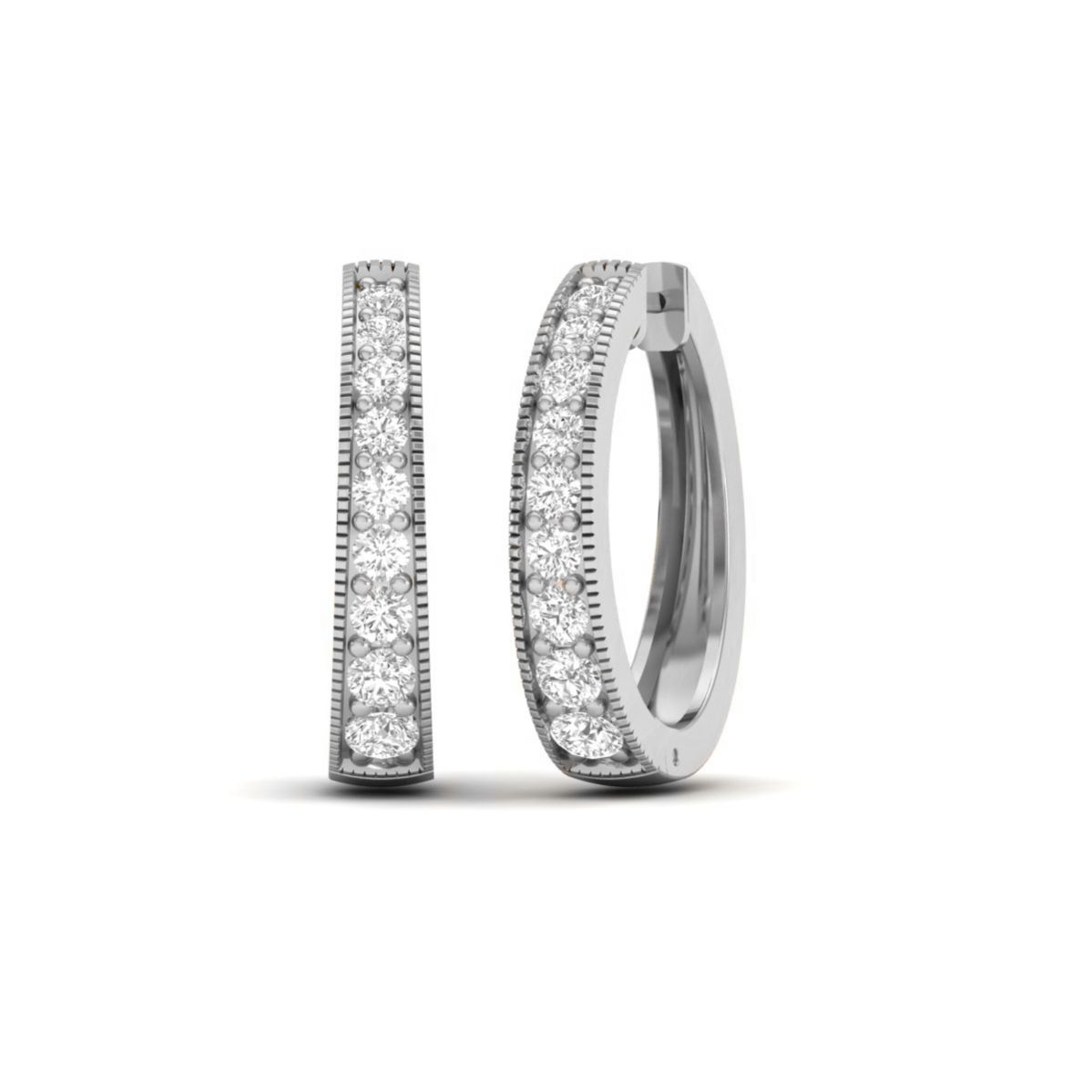 Moissanite Milgrain Ho...