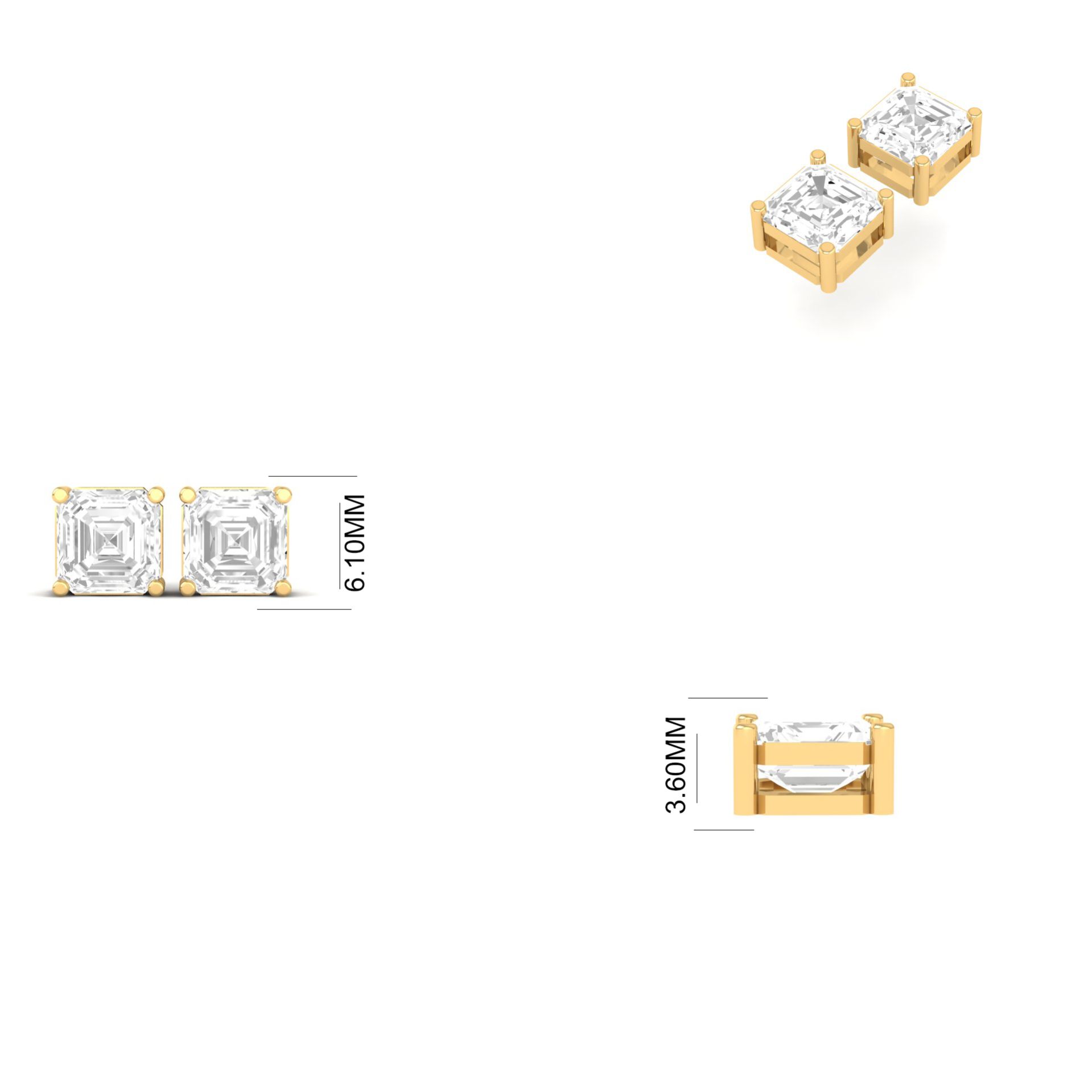 Asscher Cut Moissanite...