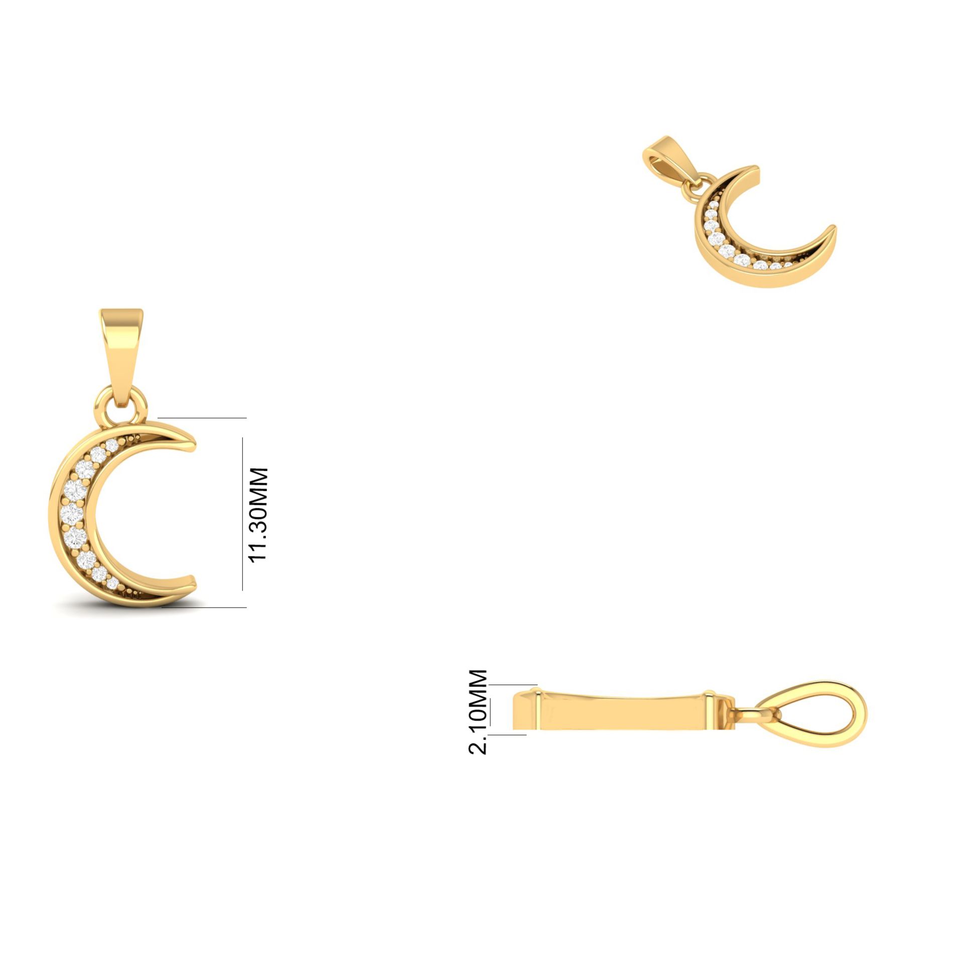 Crescent Moon Pendant ...