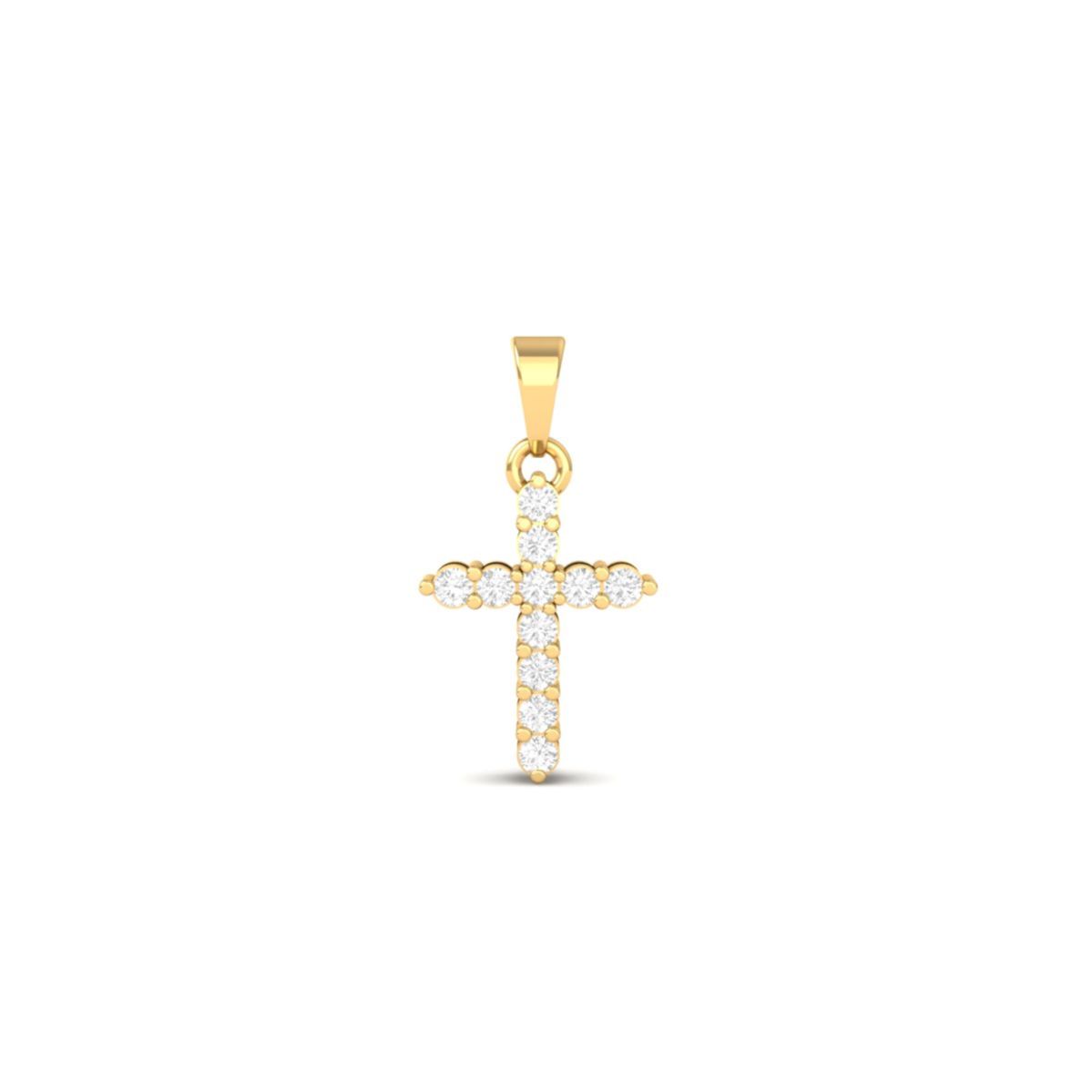 Moissanite Cross Penda...