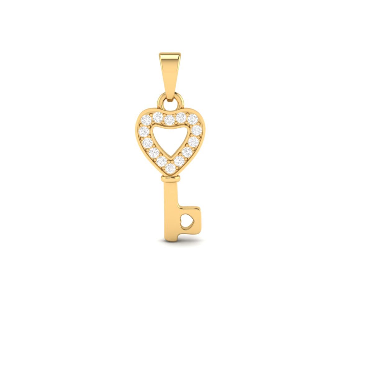 Moissanite Heart Key P...