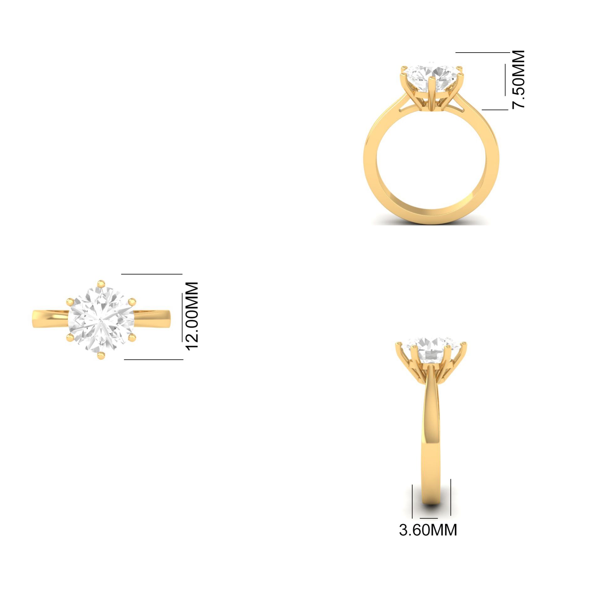 2.0CT Moissanite Solit...