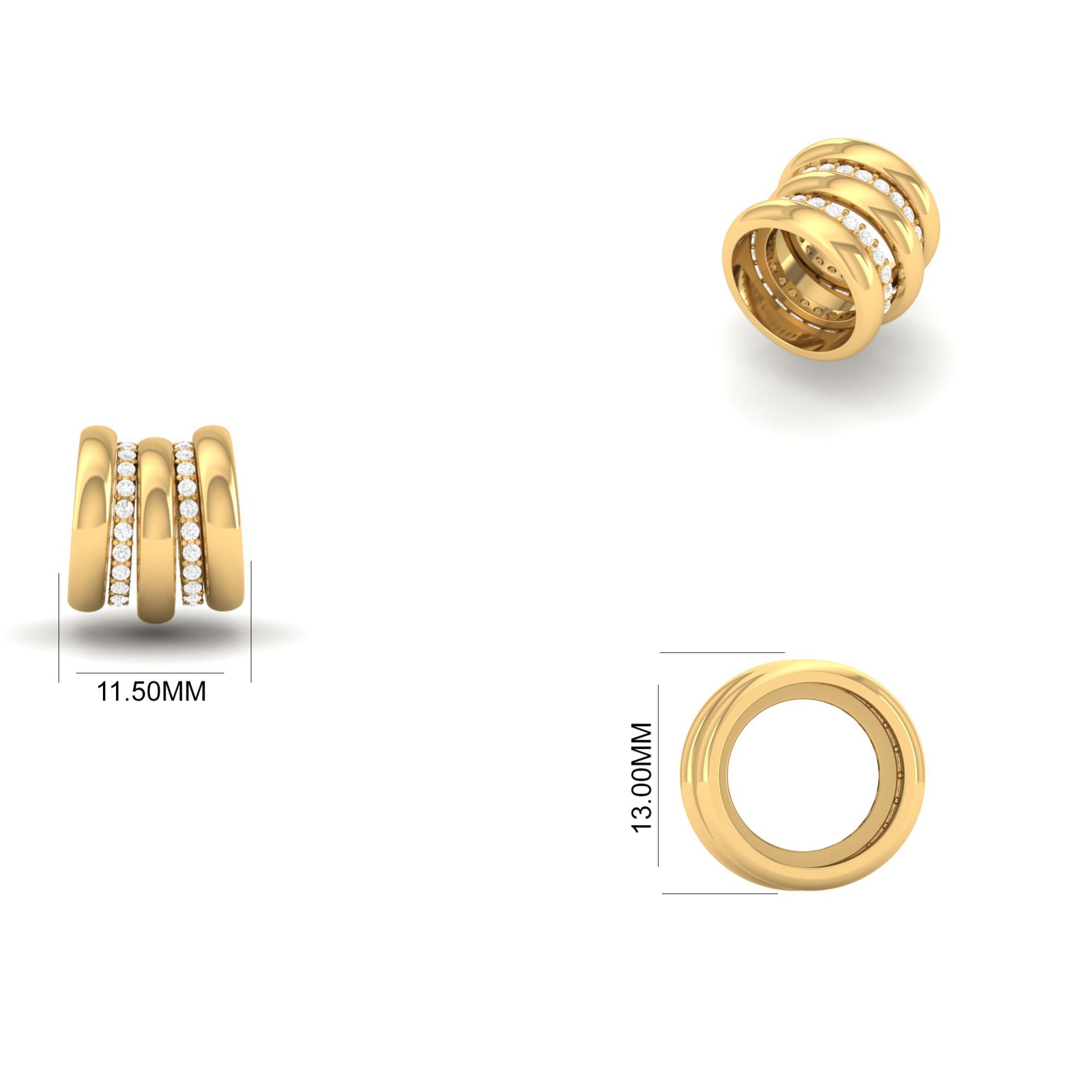 Triple Ring Pendant Ne...