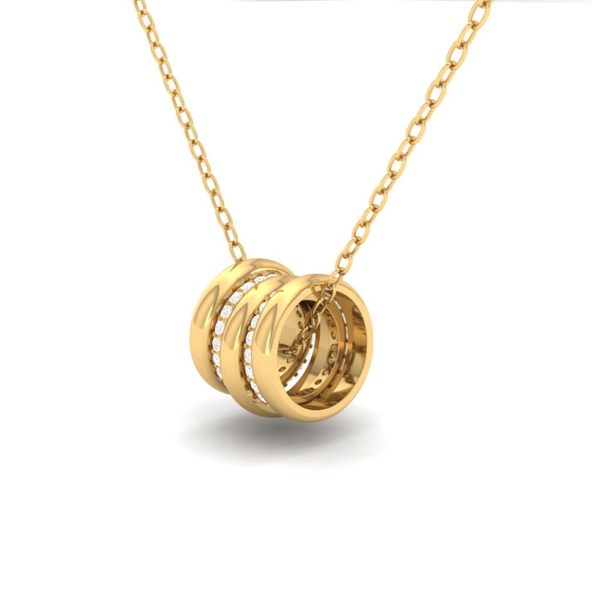 Triple Ring Pendant Ne...