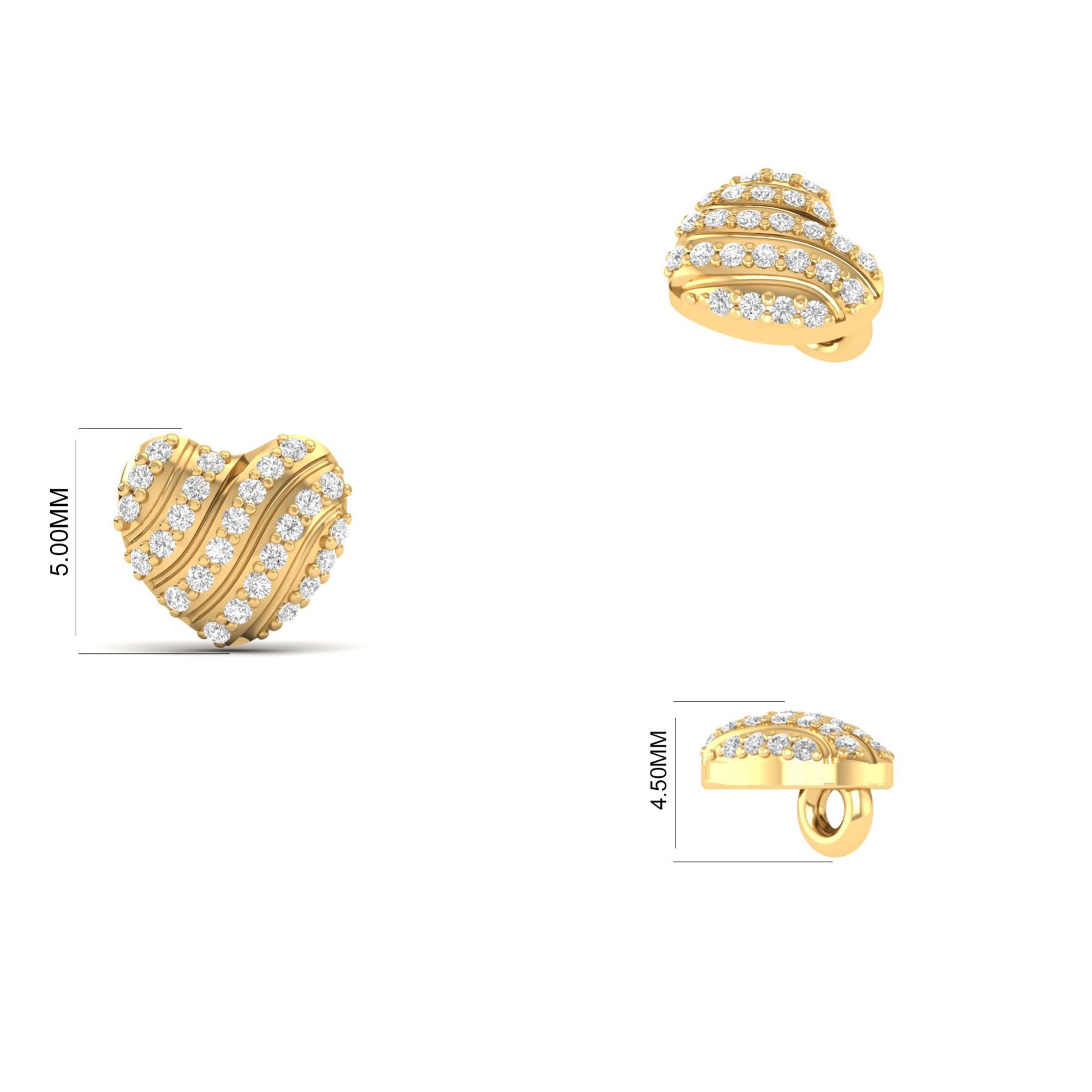 Wavy Diamond Heart Pen...