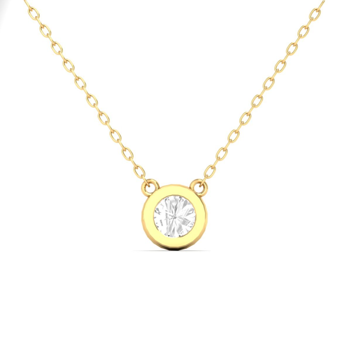 Bezel Set Round Moissa...