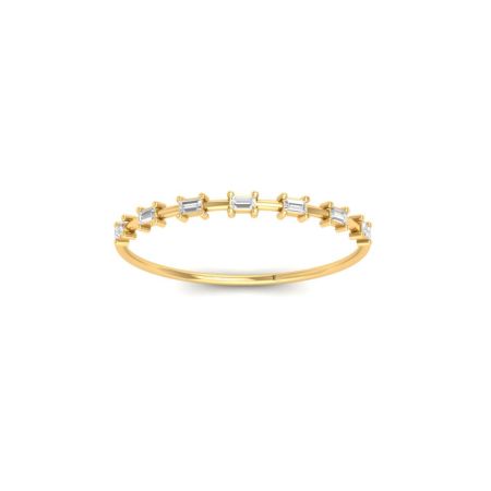 Dainty Baguette Moissanite Band Ring Wedding Eternity Band 925 Sterling Silver Ring