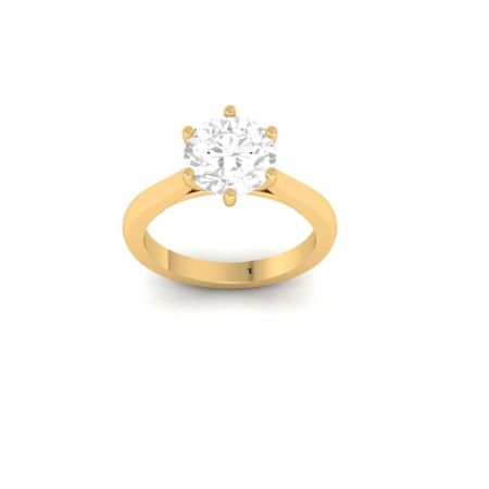 6 Prong Wedding Solitaire Engagement Ring Moissanite Women's 925 Sterling Silver Ring