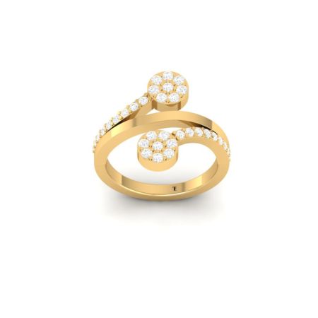 Engagement Wedding Bypass Moissanite 925 Sterling Silver Ring