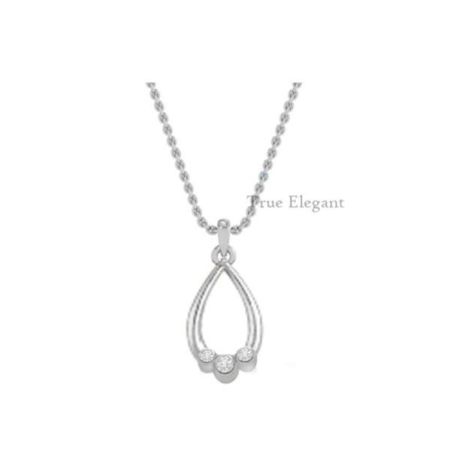 0.20 ct. t.w. Moissanite Diamond Dainty Solitaire Pendant Necklace in Sterling Silver