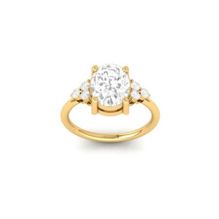 Women's Oval Round Cut Moissanite Engagement Wedding Anniversary Ladies 925 Sterling Silver Ring